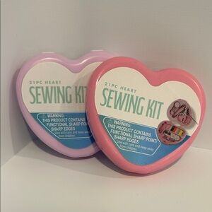 Heart-Shaped Sewing Kit - Pink or Purple